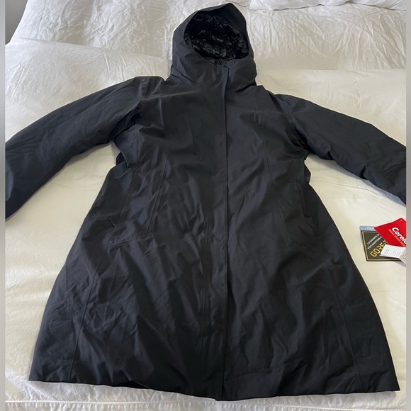 ArcTeryx | Women's SZ XL | Black Centrale Parka Down | Long Length Hooded | NWOT - Picture 7 of 14